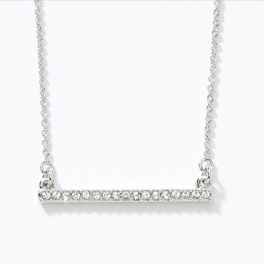 Pave Bar Necklace by Touchstone Crystal - Picture 4 of 4